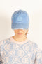 acne face hats powder blue
