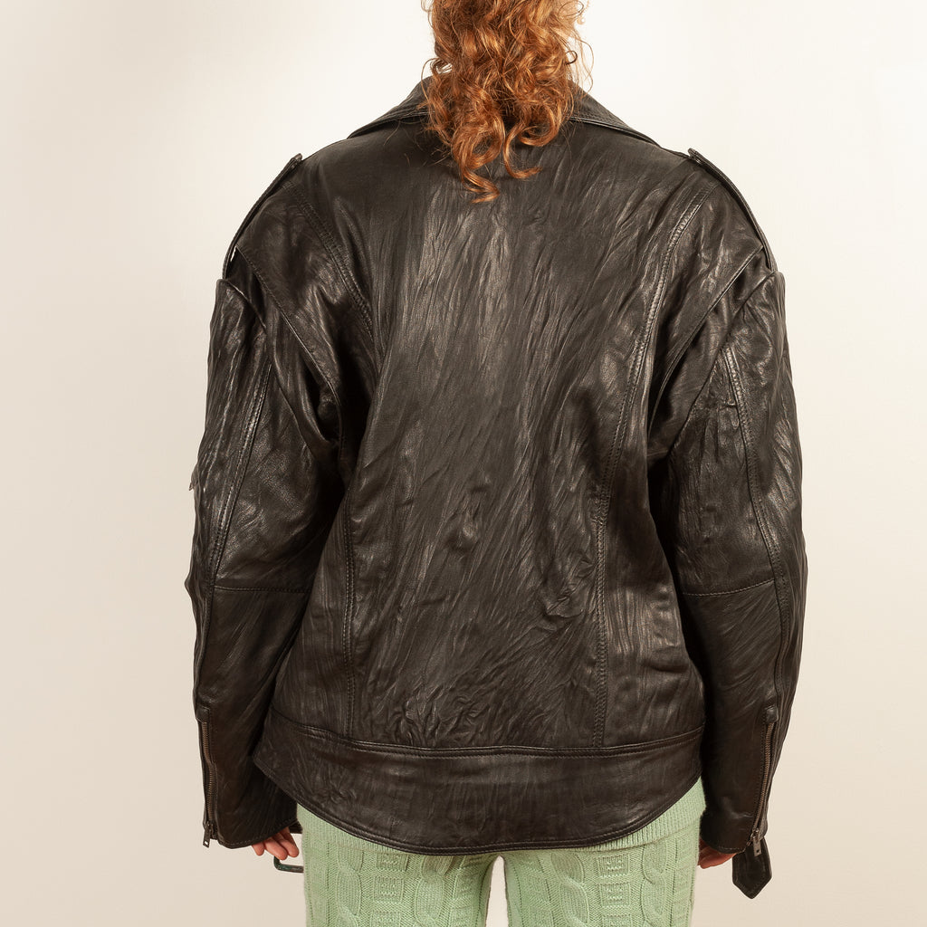 leather biker jacket 273 acne black