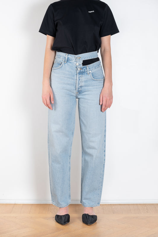 The Broken Waistband Jeans by Agolde has an easy, slightly relaxed straight leg and an ultra-high, broken waistband detail to show a sudden flash of skin