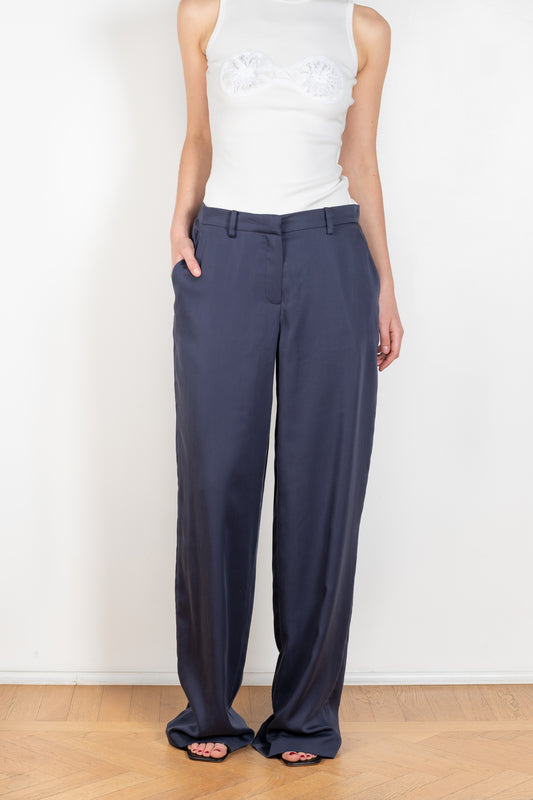 The Wide Leg Trouser by Magda Butrym is a high waisted trouser in a flowy and fluid cupro fabric