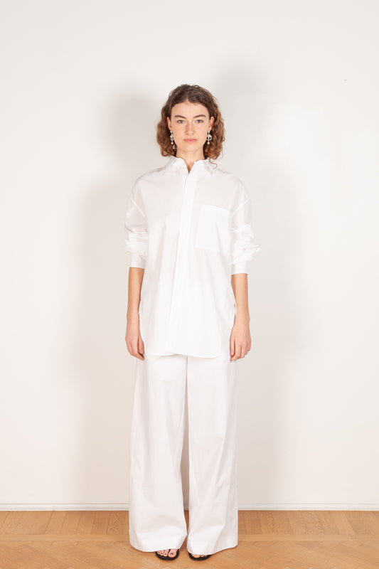 cotton trouser gauchere 0349 white