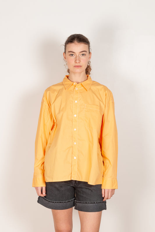 shirred uniform top tangerine 6397