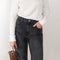 The Plein Relaxed Straight jeans by B SIDES  is a high waisted jeans with a relaxed straight leg in a faded black wash