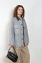 The Barn Jacket by 6397 is a cotton canvas jacket with workwear details and a contrasted waxed canvas collar
