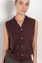 The Button Vest by 6397 is a sleeveless cashmere vest with buttons, a perfect layering piece