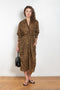 The Collarless Shirtdress by 6397 is a superfine cotton dress with a soft sheerness and full button closure
