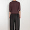 The Elbow Crew Top by 6397 is a relaxed cashmere and wool blend top with a yoke detail on the back