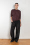 The Elbow Crew Top by 6397 is a relaxed cashmere and wool blend top with a yoke detail on the back