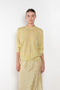 The Elbow Crew Top by 6397 is a relaxed cashmere and wool blend top with a yoke detail on the back