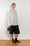 The New Uniform Top by 6397 is a signature oversized boxy cotton shirt with white tonal floral embroidery