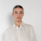 The New Uniform Top by 6397 is a signature oversized boxy cotton shirt with white tonal floral embroidery