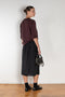 The Embroidered slip Skirt by 6397 in silk habotai has a tonal embroidered dot all over and and an elasticated waist