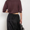 The Embroidered slip Skirt by 6397 in silk habotai has a tonal embroidered dot all over and and an elasticated waist
