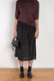 The Embroidered slip Skirt by 6397 in silk habotai has a tonal embroidered dot all over and and an elasticated waist