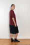 The Inside Out Vneck by 6397 is an oversized Tee with elbow length sleeve and 'inside out' seaming detail in a lightweight japanese cotton jersey