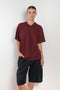 The Inside Out Vneck by 6397 is an oversized Tee with elbow length sleeve and 'inside out' seaming detail in a lightweight japanese cotton jersey