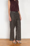 The Cropped Roomy Trouser by 6397 is wide cropped leg, it has side slit pockets and slash pockets on the back in a soft cotton and linen blend