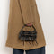 The Boiled Pinstripe Coat by 6397 is a fitted long coat in a boiled wool with a delicate pinstripe pattern