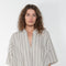 The Kaftan Dress by 6397 has an oversized silhouette and a short, wide sleeve, made from a Japanese patchwork cotton