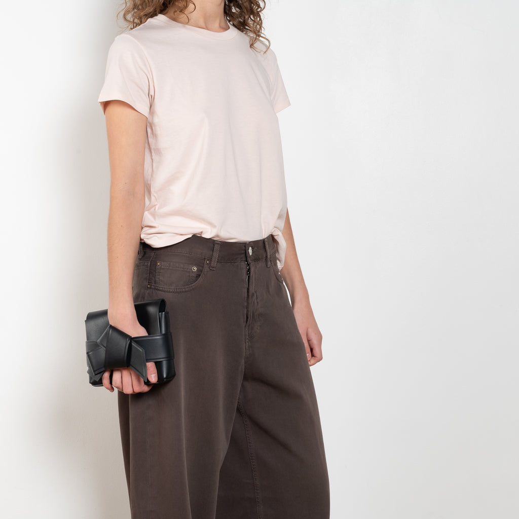 The Mini Boy Tee by 6397 is a crew neck Tee with a rib trim, cap sleeve and shrunken body