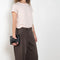 The Mini Boy Tee by 6397 is a crew neck Tee with a rib trim, cap sleeve and shrunken body