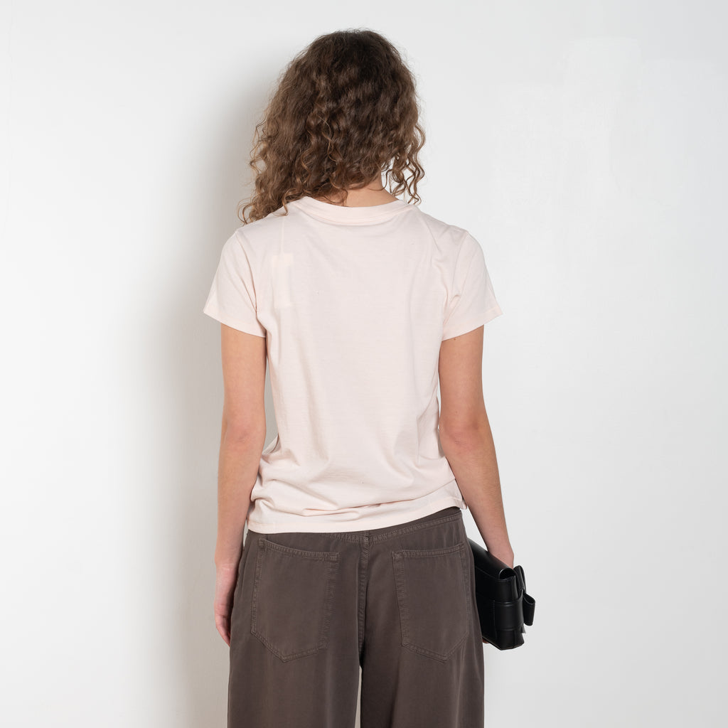 The Mini Boy Tee by 6397 is a crew neck Tee with a rib trim, cap sleeve and shrunken body