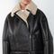 The Shearling Jacket 125 by Acne Studios is made of soft lamb shearling and framed with contrasting leather trims