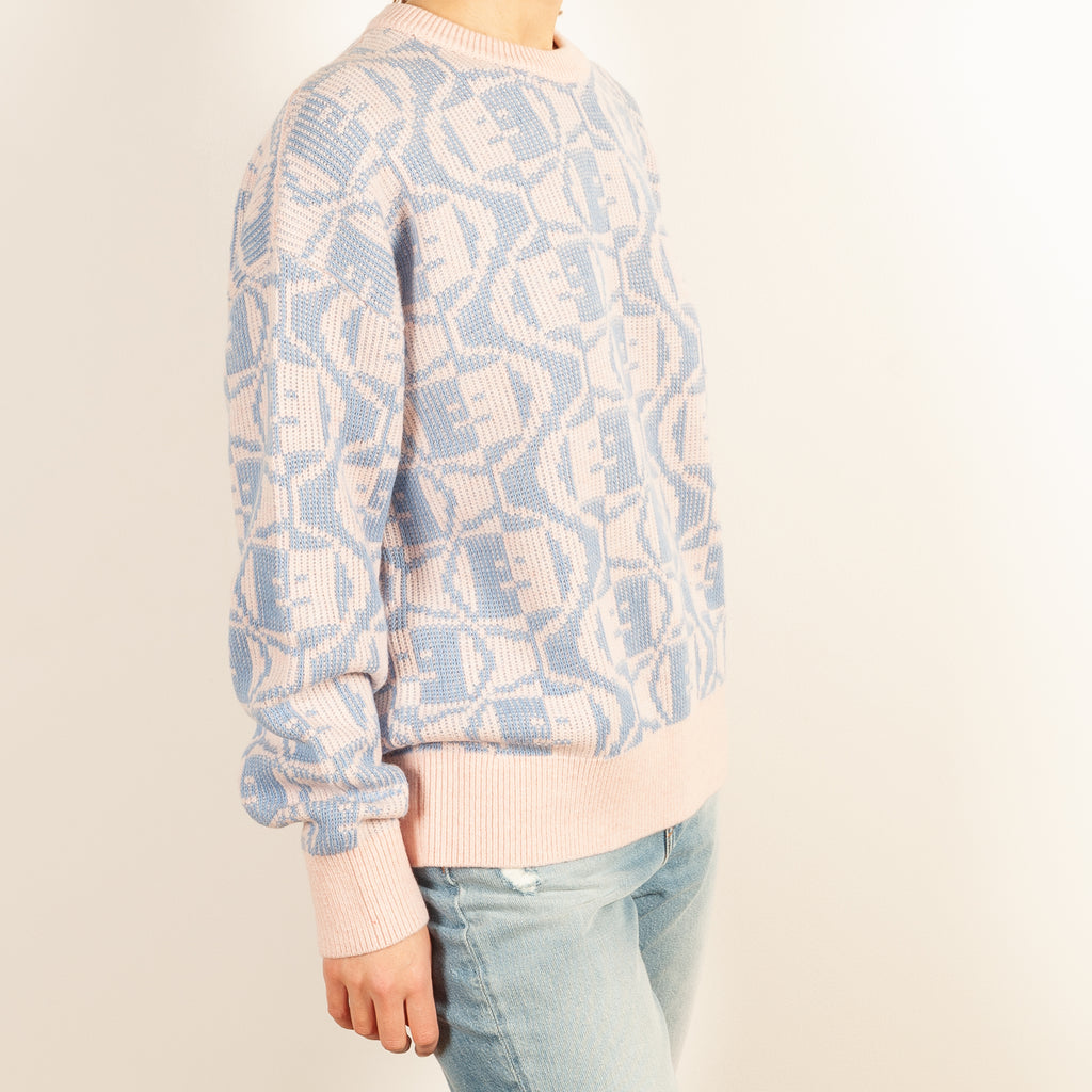 acne knit083 faded pink crewneck