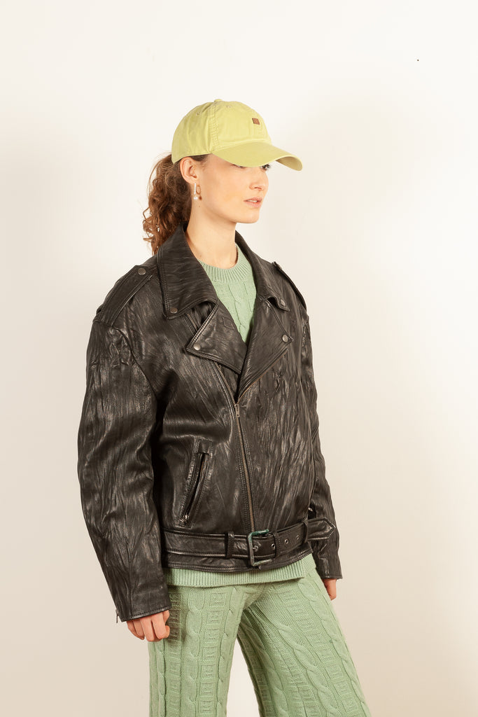 leather biker jacket 273 acne black