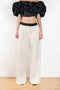 The Miley Pants by Anne October is a sophisticated cream tailored trouser with contrasted lingerie inspired details
