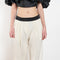 The Miley Pants by Anne October is a sophisticated cream tailored trouser with contrasted lingerie inspired details