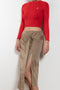 The Belted Twill Skirt by Acne Studios is crafted from classic cotton twill, featuring a trench-style belt at the hip with a leather buckle and embroidered eyelets