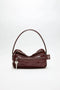 acne studios camero bag burgundy croco