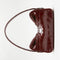 acne studios camero bag burgundy croco