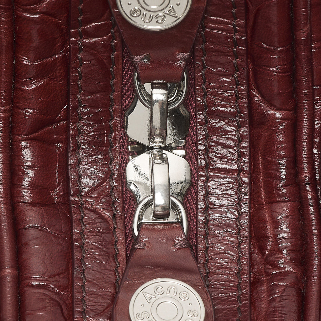 acne studios camero bag burgundy croco
