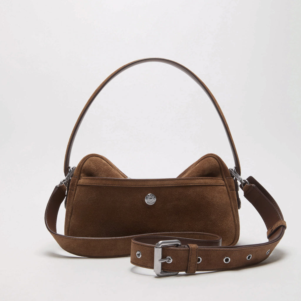 Acne Studios Camero Party Bag cognac suede
