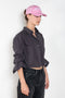 The Logo Cap by Acne Studios is a baseball cap with a seasonal Acne Studios 3-D embroidered logo