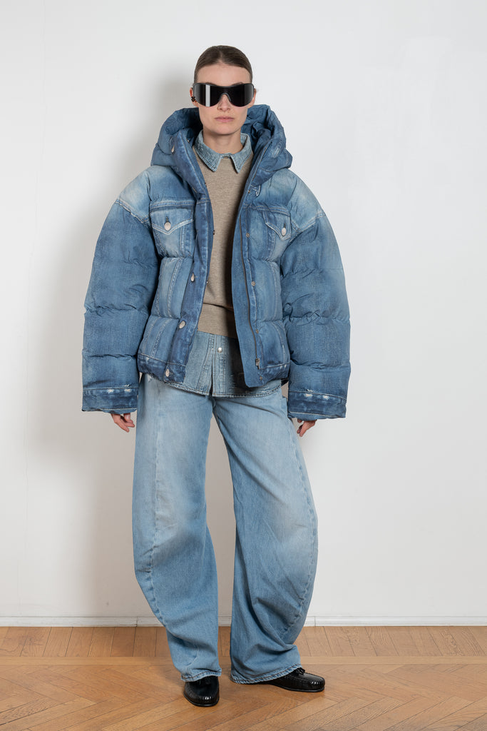 Acne Studios Denim Printed Nylon Puffer