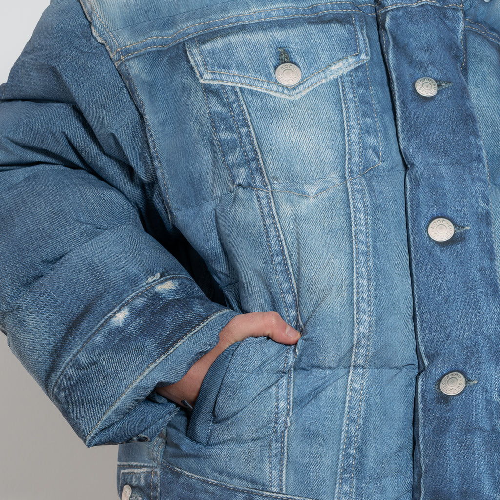 Acne Studios Denim Printed Nylon Puffer