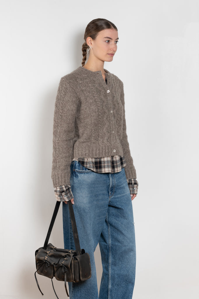 acne studios layered cardigan