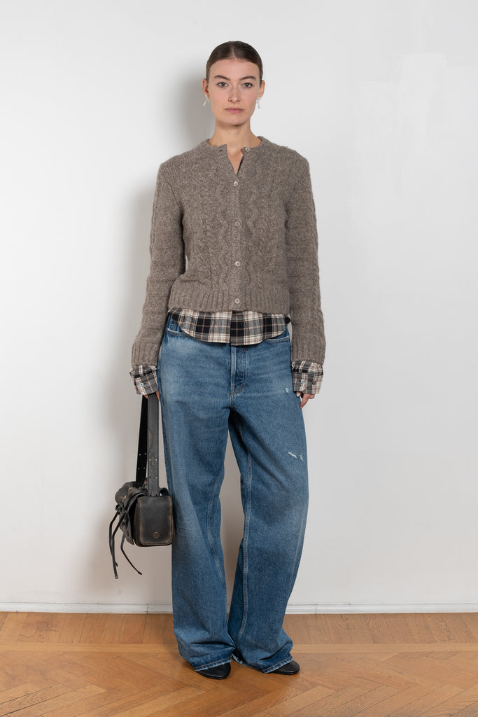acne studios layered cardigan