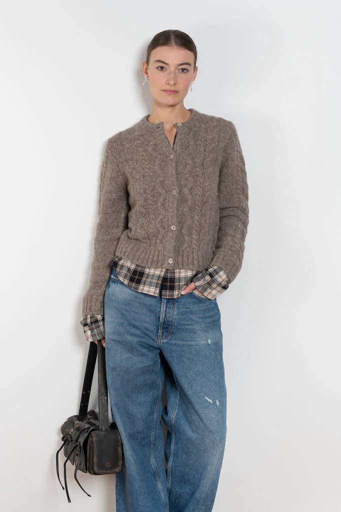 acne studios layered cardigan
