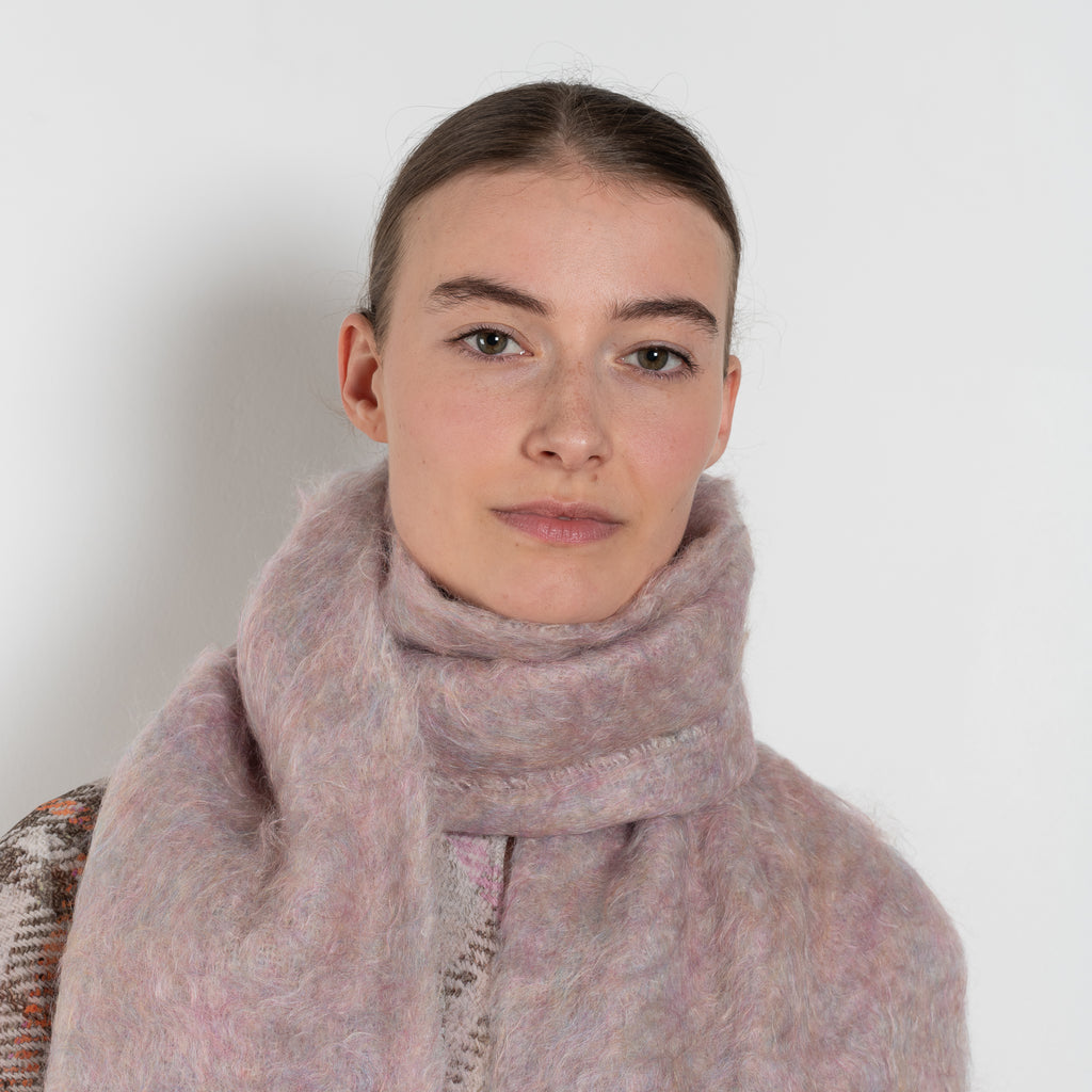 The Fringed Scarf Logo Label by Acne Studios is crafted from a wool alpaca blend detailed with an embroidered logo label.