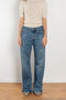 The 2021 Loose Fit Jeans by Acne Studios are cut to a loose fit with mid-waist, wide leg and long length. Made from rigid denim in a medium blue wash.