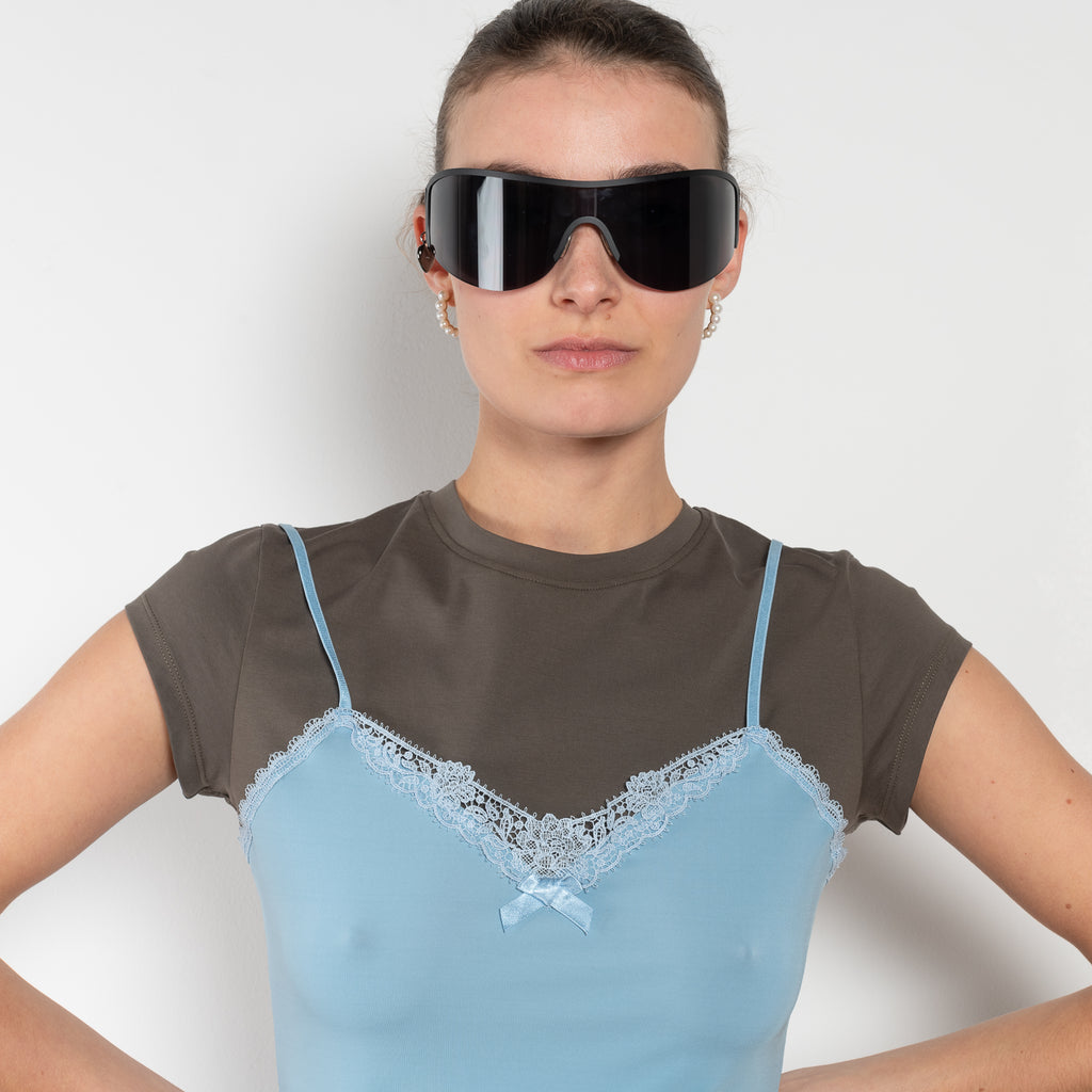 The Layered Tank Top by Acne studios is a layered slipdress with a built-in tshirt