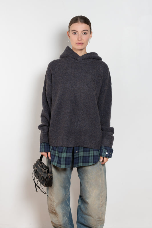 acne studios layered wool hoodie