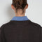 AcneStudios Layered Wool Knit with Blue polo collar