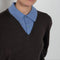 AcneStudios Layered Wool Knit with Blue polo collar