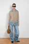 AcneStudios Layered Wool and Denim Knit