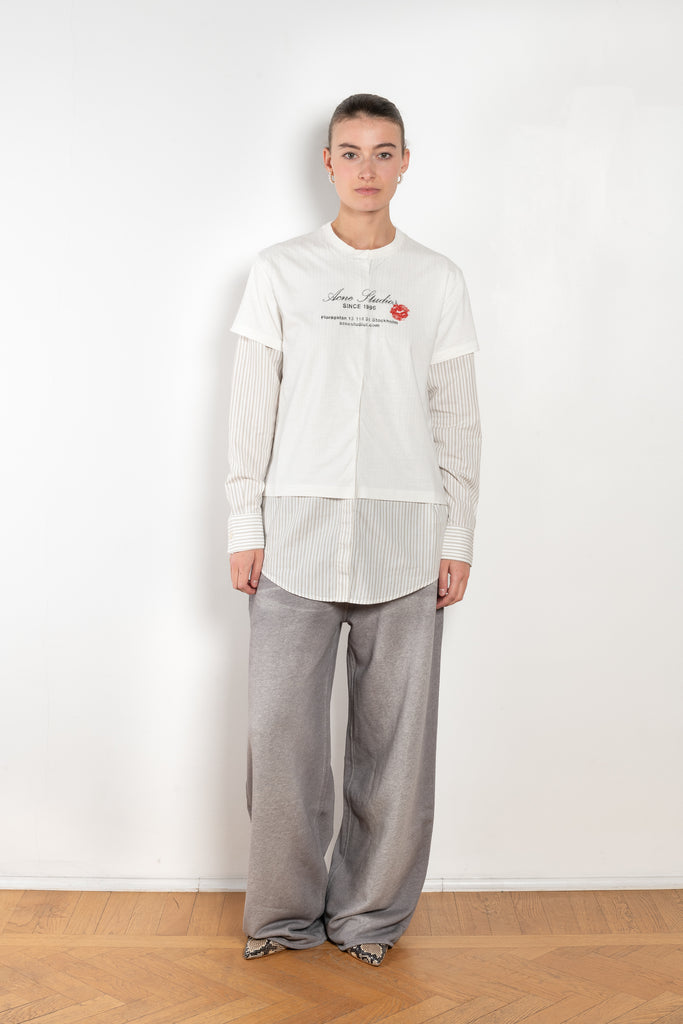 The Layered Shirt by Acne Studios is a layered t-shirt with a relaxed fit and integrated long sleeve shirt with base-ball inspirations